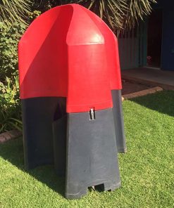 Portable Urinal 3 Station (free Standing) (red & Gold)