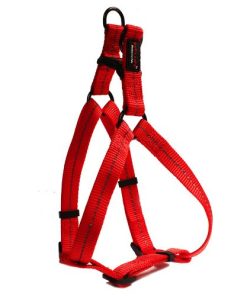 Reflective Supersoft Webbing Step In Harness (Red02) Large