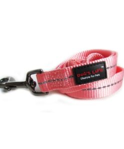 Reflective Supersoft Webbing Leash (Pink06) Medium