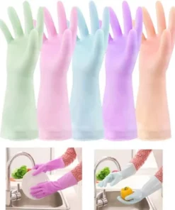 household rubber gloves