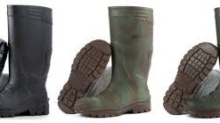 dark brown steel toe boots