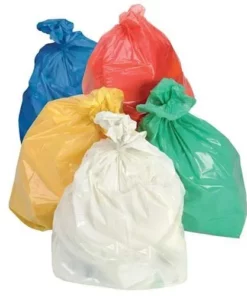 yellow trash bags