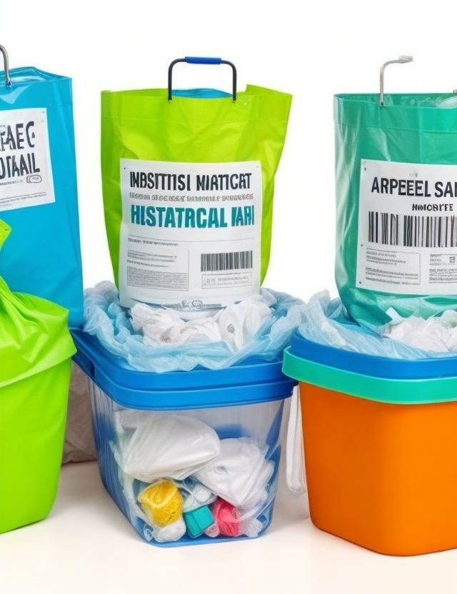 10pcs biohazard bag 61 * 81 cm self-sealing disposal for vomit