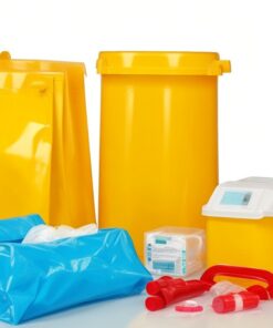 blue pharmaceutical waste bin