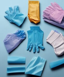 Disposable non woven overshoes blue medium