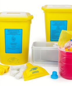 bd 5.4 lt. patient exam room sharps collector, 10.75 x 10.75 x 4, . pearl, side ..