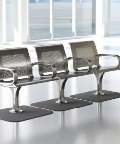 Airport Bench Stainless Steel ThreeSeater