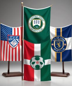 red and blue flag