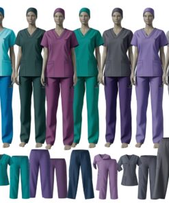 Reusable scrubs bottom blue