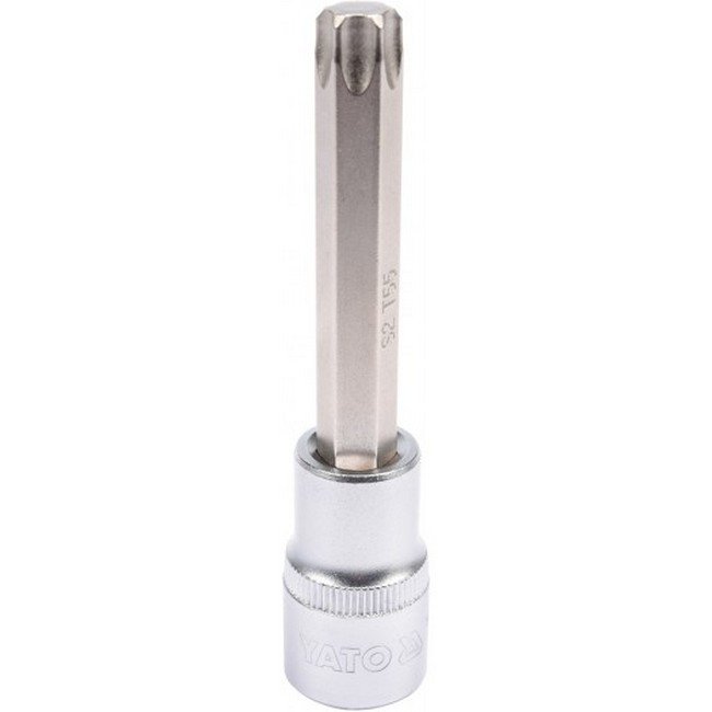 Torx Bit Socket - Male - Chrome Vanadium - 1/2" Connector - Long - T55 x 100mm - YT-04327