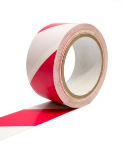 Floor Tape - COBAtape Vinyl Marking - 33 m x 5 cm - White and Red - TP130302