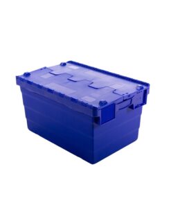 Crate - Security Container - Plastic ALC - Attached Hinged Lid - 18L - 40 x 30 x 24cm - Blue - ALC-240-Blue