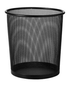 Waste Paper Bin - Wire Mesh Range - Small - Round - Metal - 23 x 26 cm - Colour Options - MESH006BL