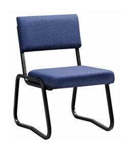 Office Chair - Economy Side - No Arms - Square Tube - Sleigh - 88 x 60 x 60 cm - SE017-blue