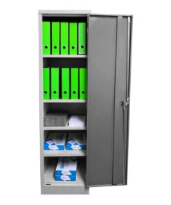 Stationery Cupboard - Space Saver - 4 Shelves - 180 x 48 x 45 cm - SC005-grey