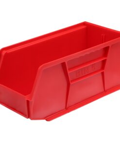 Stack & Hang Parts Storage Bin - Small Plastic Container - Size 5 - 28 x 14 x 13 cm - Red - BIN-5-RED