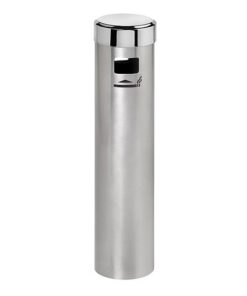 Ash Pillar Bin - Wall Mounted - Stainless Steel - 90  x 300 (H) mm - 054SS