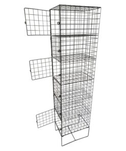 Wire Metal Locker - Powder Coated Steel Mesh - Single - 6 Doors - 6 Tier
