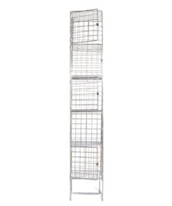 Wire Mesh Locker - Electro Plated - 5 Doors - 180 x 30 x 45cm