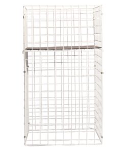 Steel Mesh Square Dump Bin - Collapsible - 50 x 50 x 90cm - White