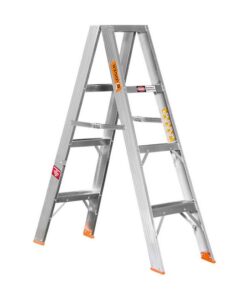 Aluminium Step Ladder - Double Sided - Heavy Duty Industrial - 4-Step - 1.20m