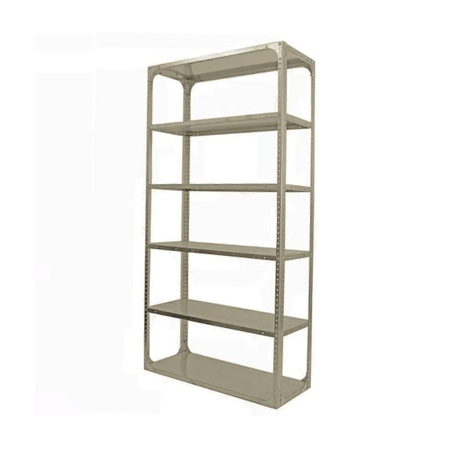 Bolted Shelving Steel Bay 6 Shelves - Uni-Angle - Six Shelf Kit - Painted - 243.8 x 91.4 x 30.5 cm