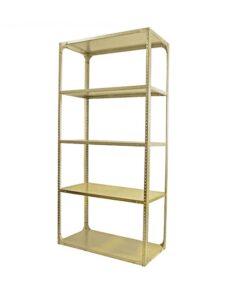 Bolted Shelving Steel Bay 5 Shelves - Uni-Angle - Five Shelf Kit - Painted - 213.4 x 91.4 x 38.1 cm