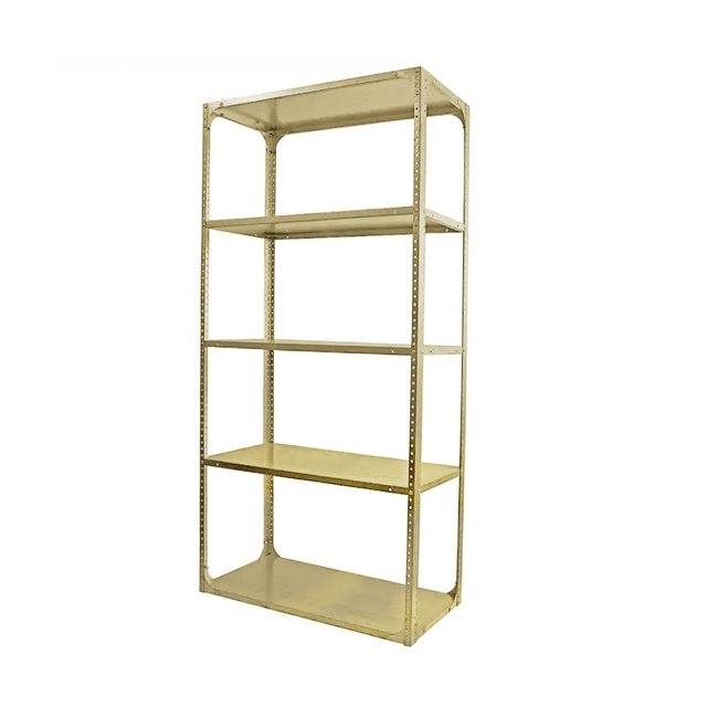 Bolted Shelving Steel Bay 5 Shelves - Uni-Angle - Five Shelf Kit - Painted - 182.9 x 91.4 x 76.2 cm