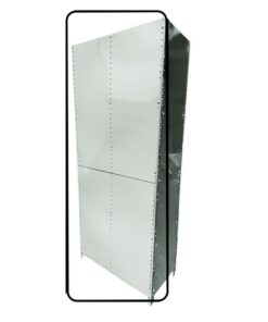 Bolted Shelving Steel Back Panel - Uni-Angle - Galvanised - 99.0 x 91.4 cm