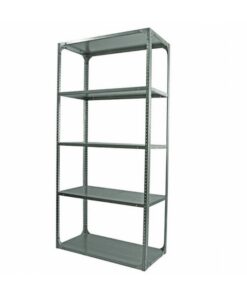 Bolted Shelving Steel Bay 5 Shelves - Uni-Angle - Five Shelf Kit - Galvanised - 243.8 x 91.4 x 76.2 cm