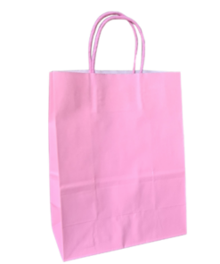 Eco Bag – A4 Light Pink on White Kraft