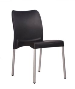 Bistro Armless Cafe Chair- Black
