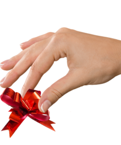 Ribbon – Poly Pull Bow Sparkle Red