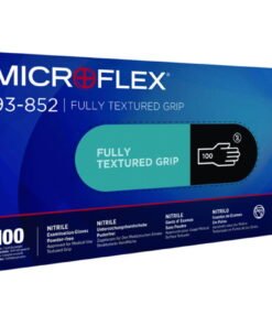 Ansell Microflex, Size 9½-10 (XL), Black Double-sided Nitrile Gloves, Powder-free, Length 245mm, Wall Thickness 0.12mm