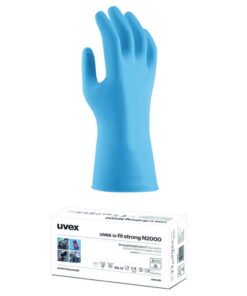 Uvex Protective Gloves U-Fit Strong N2000, 290mm, Size M, Pack of 1 Box (50 Gloves)