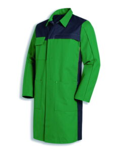 Uvex Men’s Laboratory Coat, Size 48/50, Green, 65% Cotton, 35% PE, 1/1 Arm with Snaps, Type 16283