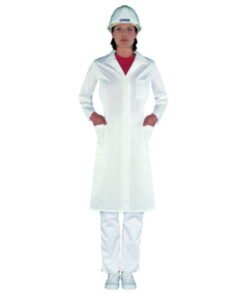 Uvex Ladies' Laboratory Coat, Size 48, White, 65% Polyester / 35% Cotton, 1/1 Arm Type (81510)
