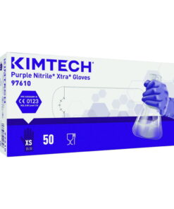 Kimberly-Clark Kimtech Purple Nitrile Xtra Gloves Size M Purple 300 mm Powder-Free (Pack of 50)