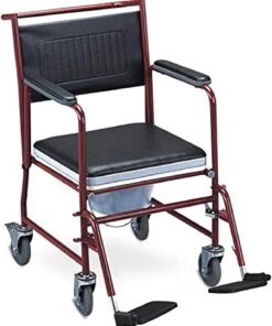 Commode Chair On Wheels With Flip Back Fs 691