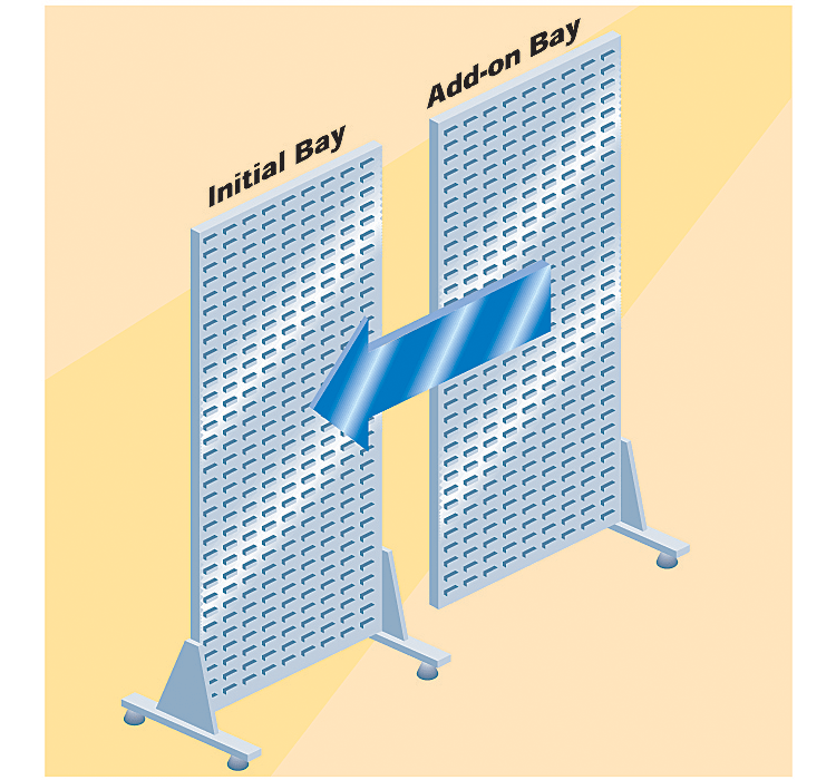 Add-On Unit For Double Sided Free Standing Louvre Panel
