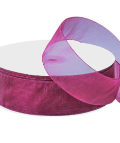 Fuscia Organza Ribbon 40mm x 100m