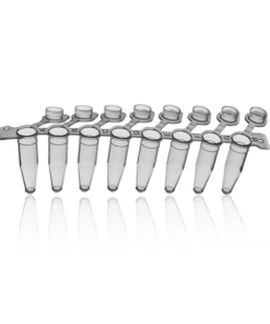 PCR Strips and Caps – 0.2ml 8 Strip with flat cap 125pk size