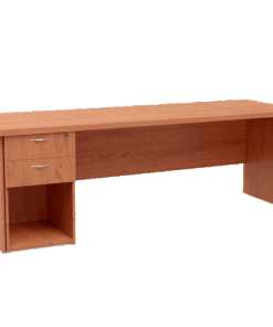 Office Desk with 2 Drawer Lever Arch Pedestal