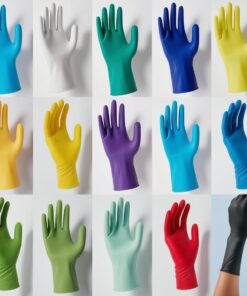 Ansell AlphaTec Chemical Protective Gloves, Size 7, 280 mm, Green/Anthracite, Fully Coated with Protective Cuff (Pair)