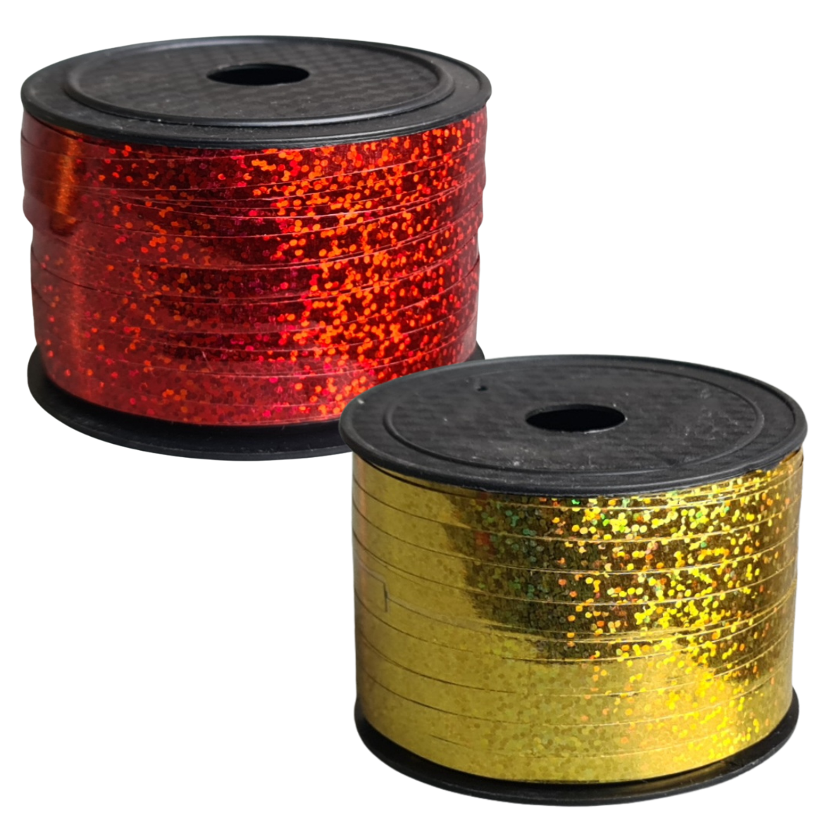Ribbon – Poly 5mm Sparkle Red & Gold