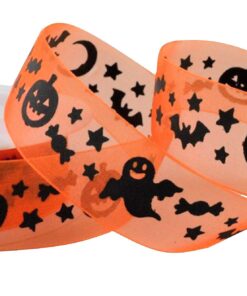 Halloween Ribbon – Orange Organza