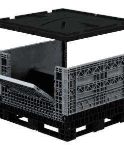 Collapsible Bin 54��� Two Drop Doors & Lid ��� 1140 X 1220 X 1373H