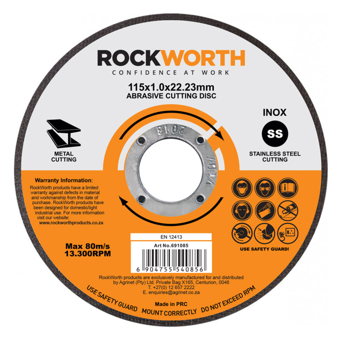 Rockworth Cutting Disc Slimline Steel 115X1.0Mm - Image 2