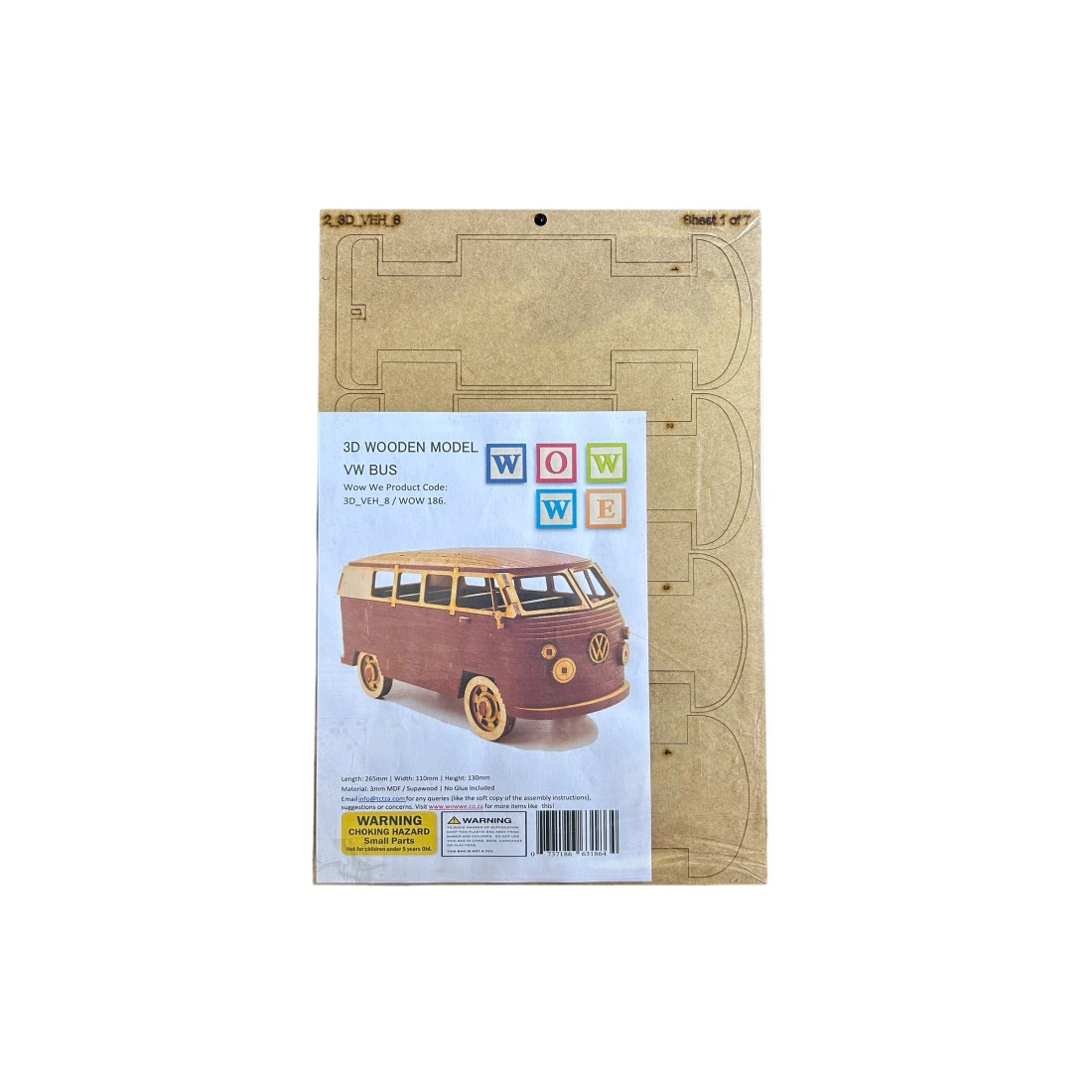 Wow We - 3D Wooden Model | Vehicles | Vw Bus - Image 2