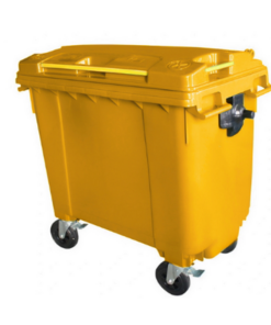 Plastic 660L Mobile Wheelie Bin – Yellow